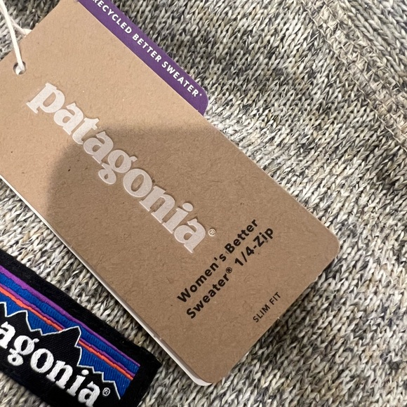 PATAGONIA Better Sweater 1/4 Zip Fleece Pullover NWT in Birch White Medium - Picture 8 of 9